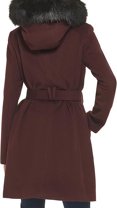 Women Detatchable Faux Fur Trim