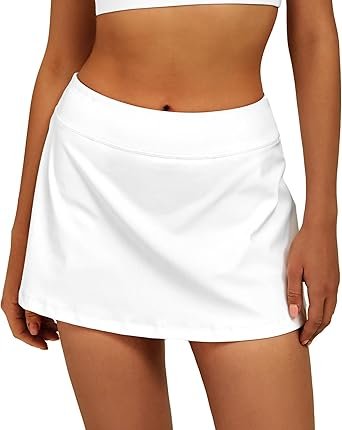 Women Tennis Skirt Golf Skorts Athletic High Waisted with Pockets Inner Shorts Sport Workout Pleated Pickleball