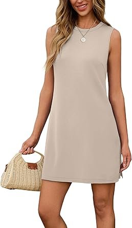 71IHuCCAqgL._AC_SY445_.jpg Dresses for Women 2025 Casual Summer Sundresses Sleeveless Tank Dress Fashion Outfits