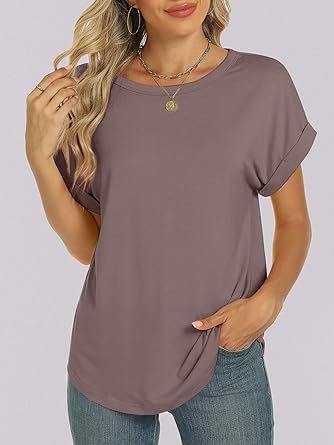 Oversized Tshirts for Women Tops Short Sleeve Casual Loose Basic Tee Shirt Cute