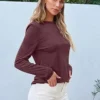 AUTOMET Long Sleeve Shirts for Women Business Casual Tops Fall Fashion Clothes Workout Plus Size Teacher School Outfits 2025